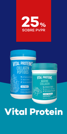 Suplementos da marca Vital Proteins com destaque promocional de at&eacute; 30% sobre pre&ccedil;o de Venda ao P&uacute;blico Recomendado